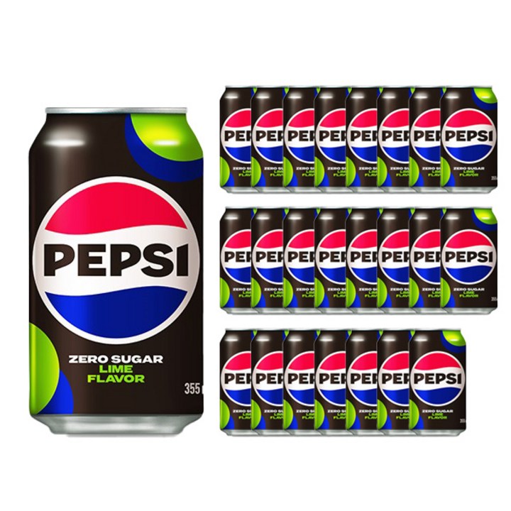펩시 제로슈거 라임향, 355ml, 24개