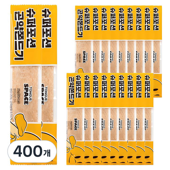 텅스페이스 슈퍼포션 곤약쫀드기, 25g, 400개