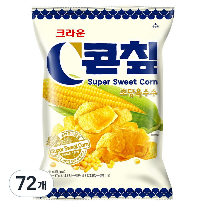 콘칲 초당옥수수, 104g, 72개