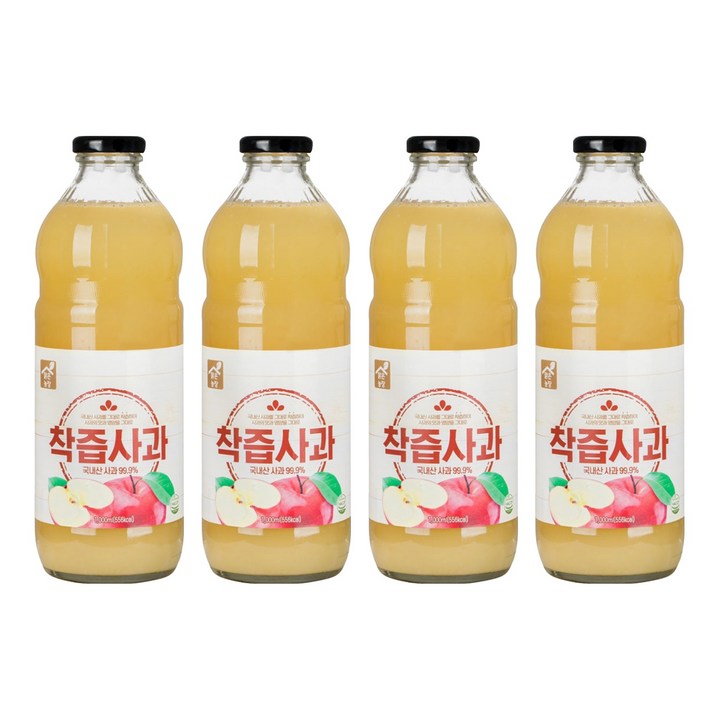 맑은농장 착즙 사과, 1L, 4개