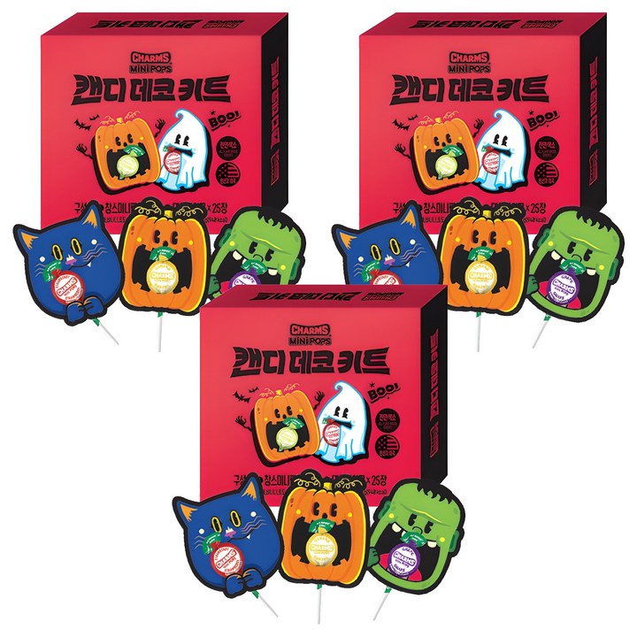 참스 미니팝 캔디데코키트, 250g, 3개