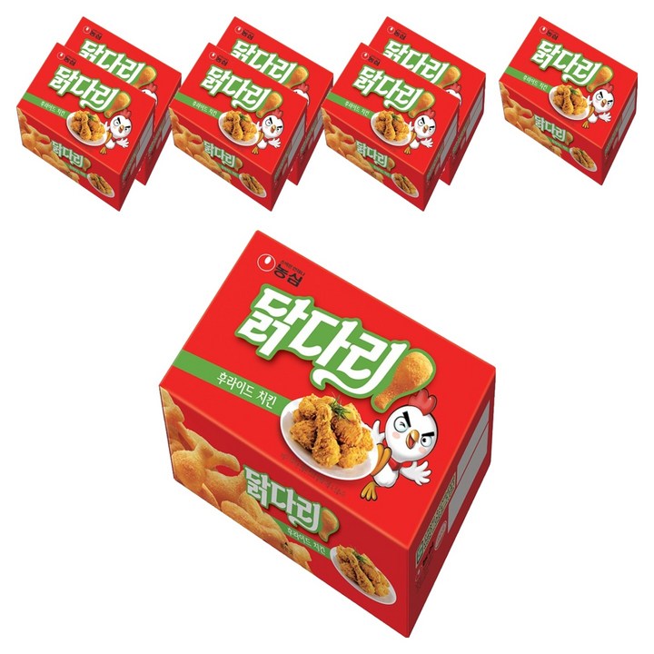 농심닭다리 후라이드치킨 맛, 66g, 8개