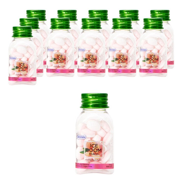 도스팜 아이스붐 복숭아향캔디, 22g, 12개