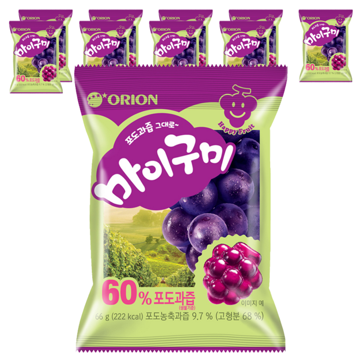 마이구미 포도, 66g, 10개