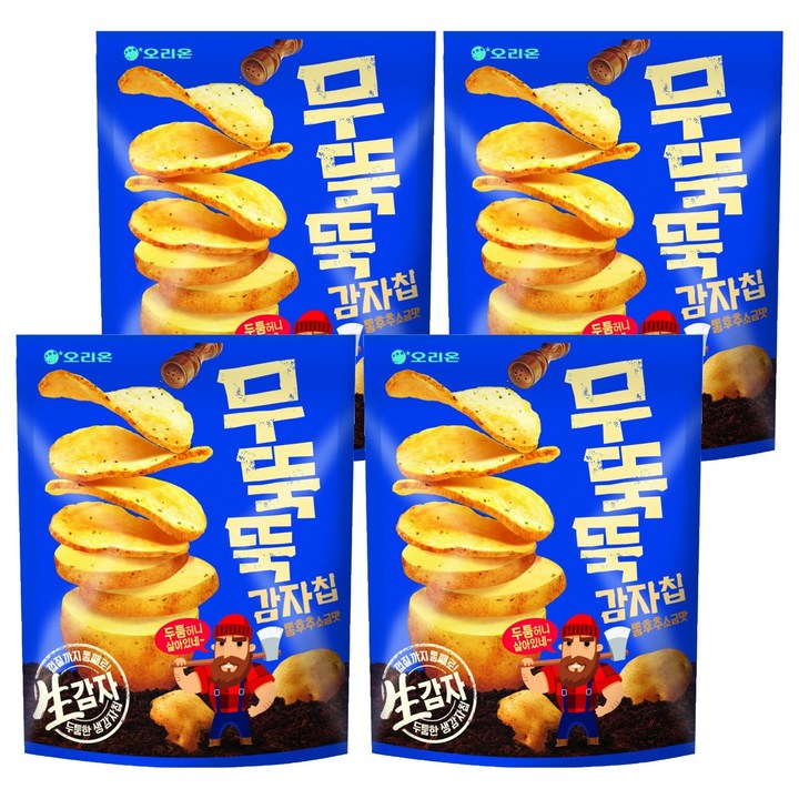 오리온 무뚝뚝 감자칩 통후추소금맛, 106g, 4개