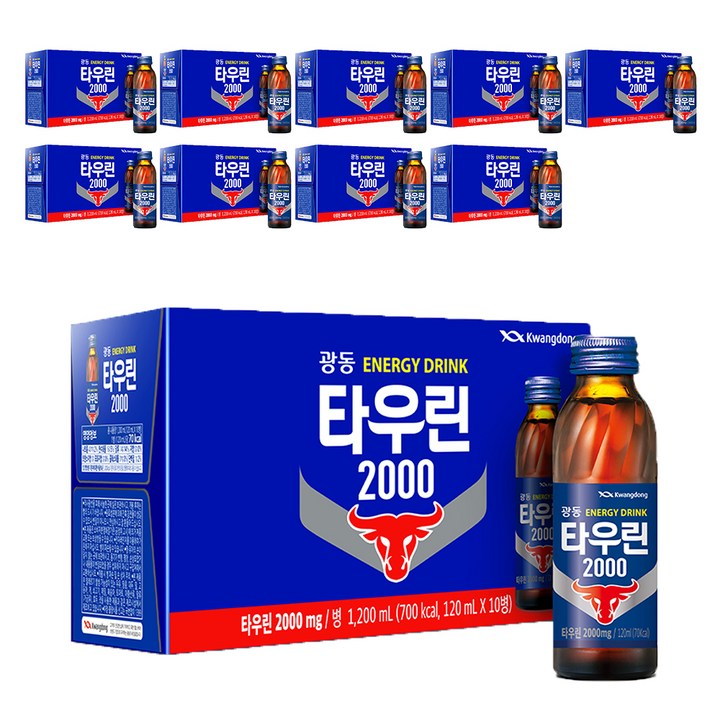 광동제약 타우린 2000 에너지 드링크, 120ml, 100개