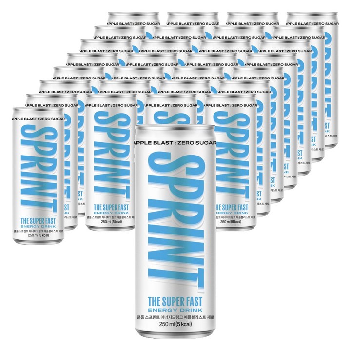 클룹 스프린트 에너지드링크 애플블라스트 제로, 250ml, 36개