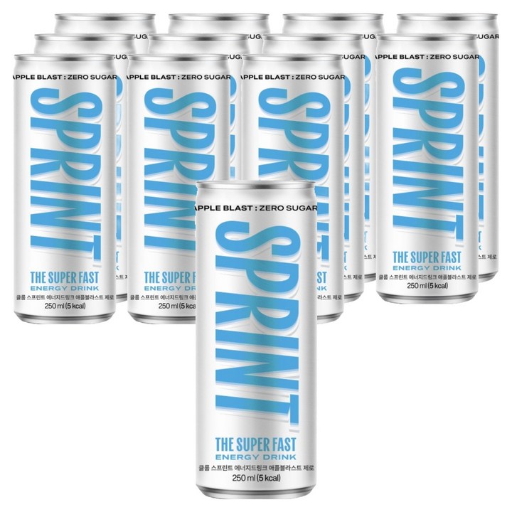 클룹 스프린트 에너지드링크 애플블라스트 제로, 12개, 250ml