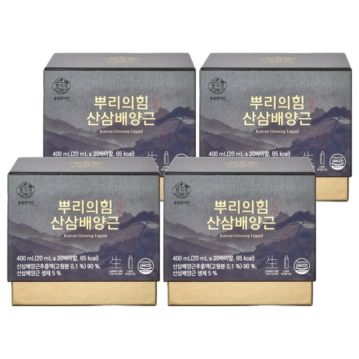 천지인 뿌리의힘 산삼배양근, 80개, 20ml