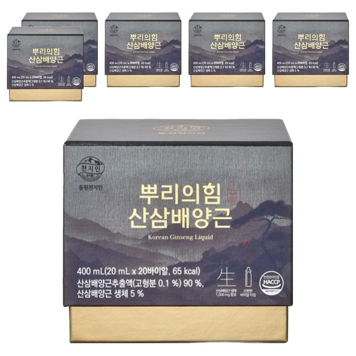 천지인 뿌리의힘 산삼배양근, 120개, 20ml