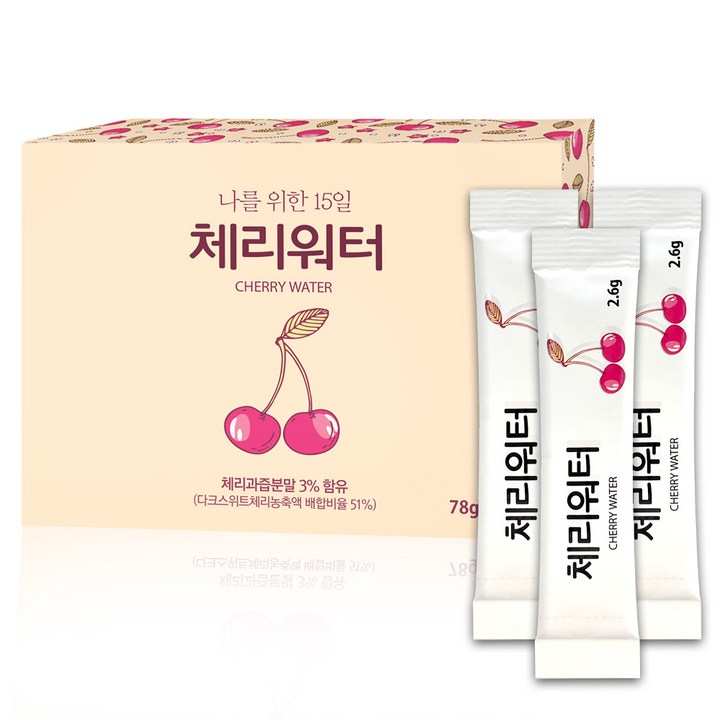 클린케어 워터플러스 물에 타먹는 비타민 분말 체리워터, 1개, 78g