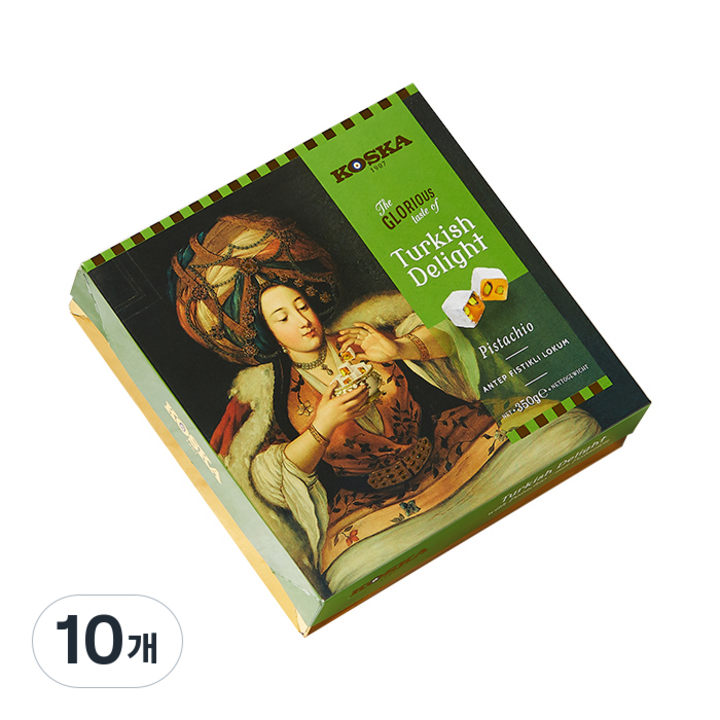 코스카 피스타치오 터키쉬 딜라이트 카이막 로쿰 젤리, 10개, 350g