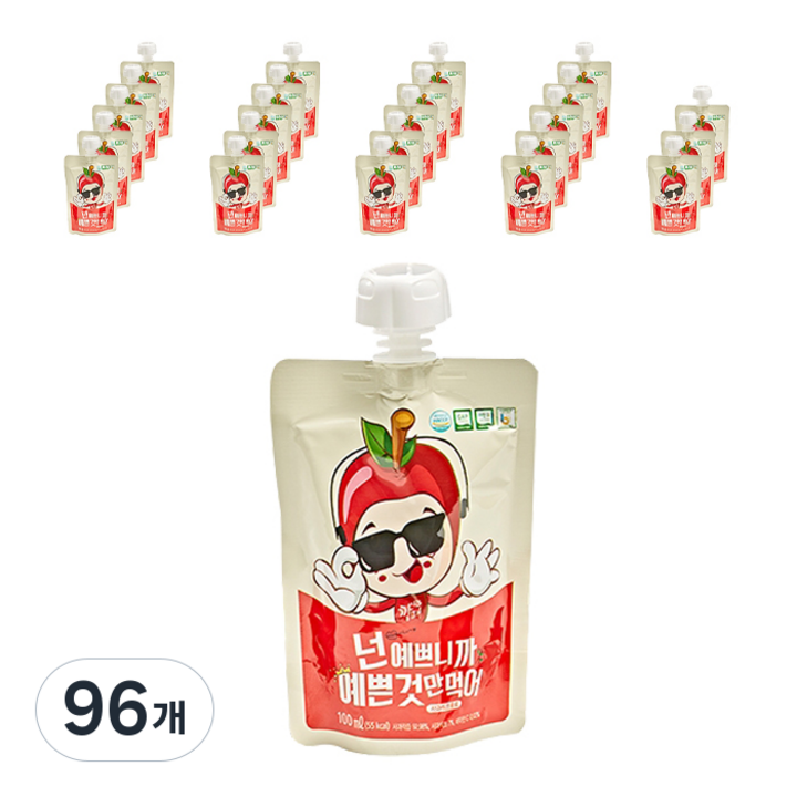 사과깡패 사과식초주스 스파우트, 100ml, 96개