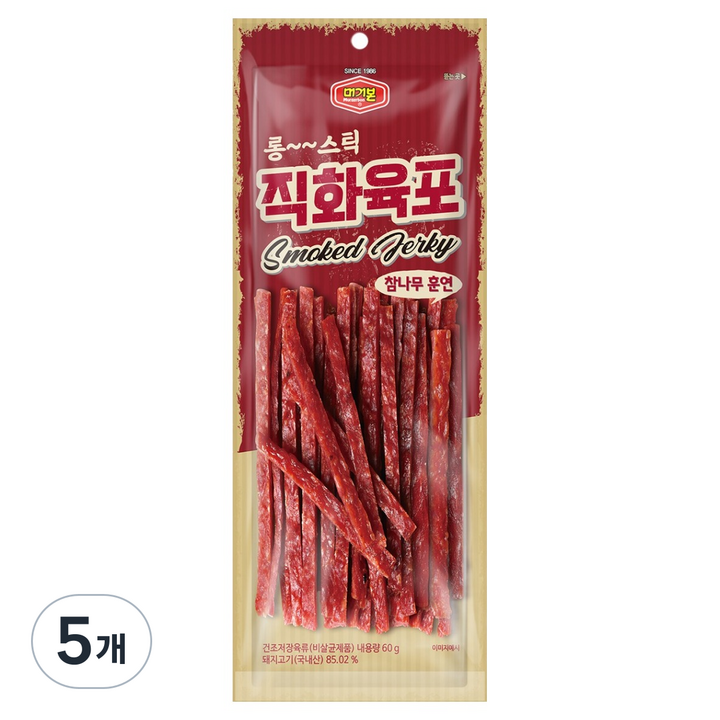 머거본 롱스틱 직화육포, 5개, 60g
