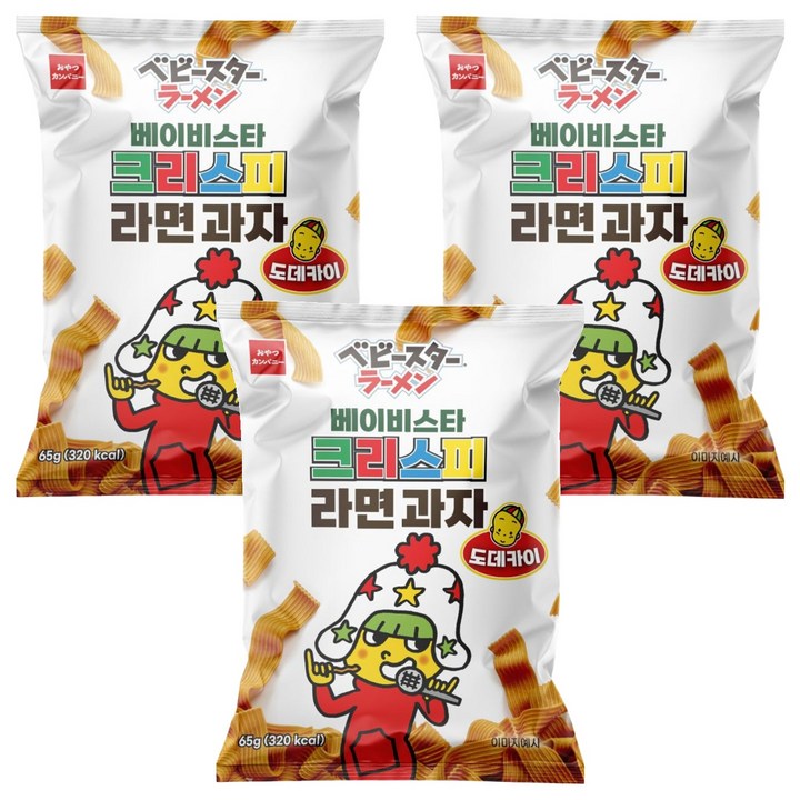 베이비스타 크리스피 라면과자 도데카이, 65g, 3개