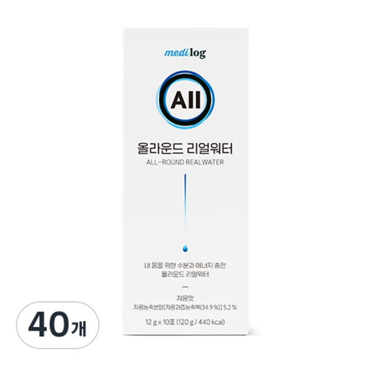 메디로그 올라운드 리얼워터 12g, 40개, 120g