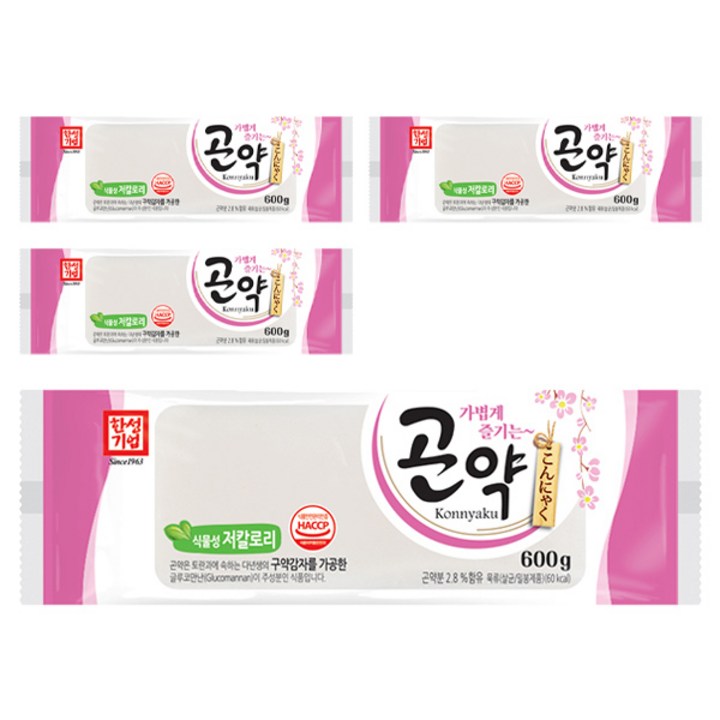 한성기업 가볍게 즐기는 곤약, 600g, 4개
