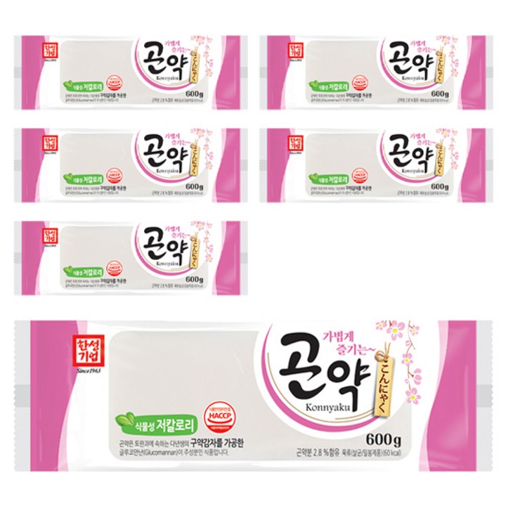 한성기업 가볍게 즐기는 곤약, 600g, 6개