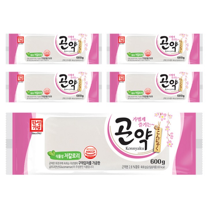 한성기업 가볍게 즐기는 곤약, 600g, 5개