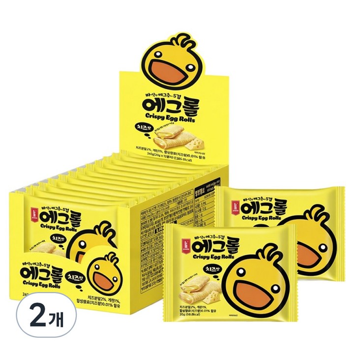 kaman 크리스피 에그롤 치즈맛, 240g, 2개