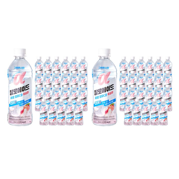 그린몬스터 칼로에이드 제로 알파CD 이온음료 복숭아맛, 48개, 500ml