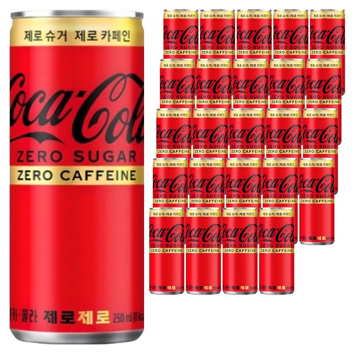코카콜라 제로제로, 250ml, 25개