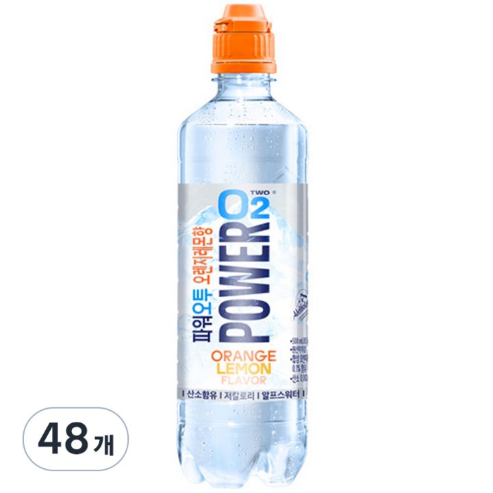파워오투 오렌지 레몬향 혼합음료, 500ml, 48개