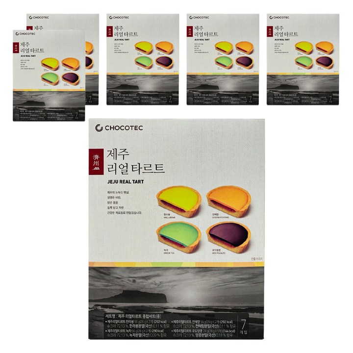 초코텍 제주 리얼 타르트 중 7p, 6개, 28g