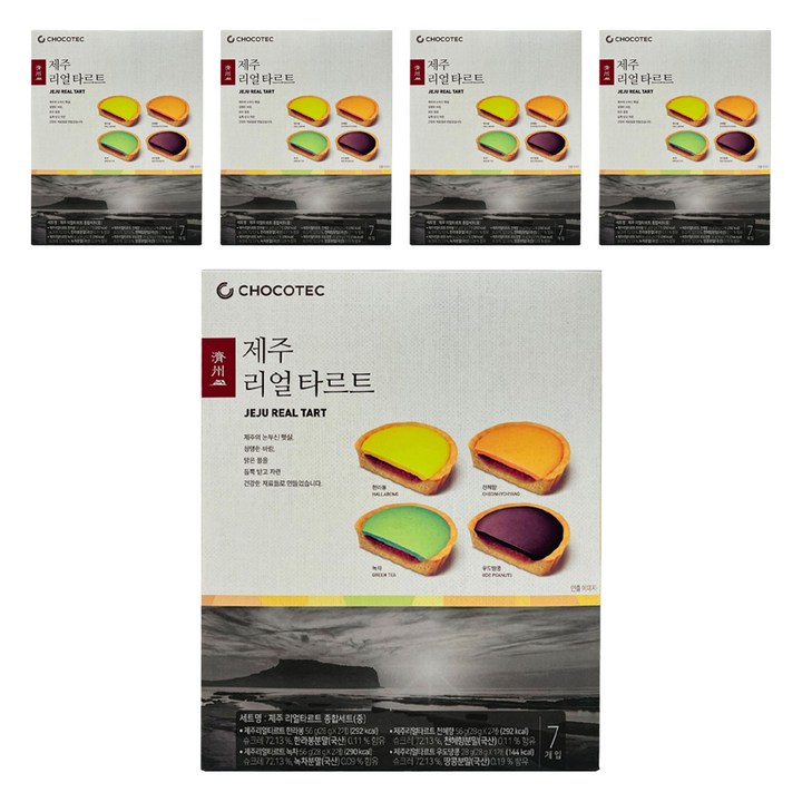 초코텍 제주 리얼 타르트 중 7p, 5개, 28g