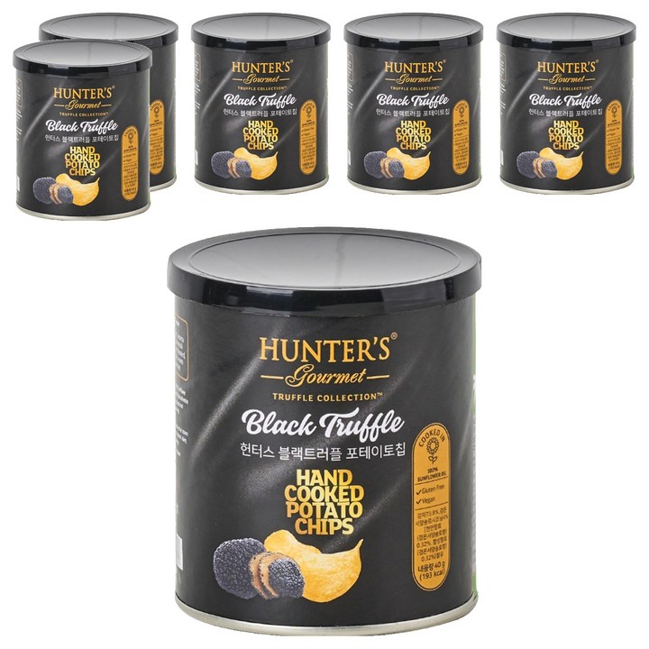 헌터스고메 블랙트러플 포테이토칩, 40g, 6개
