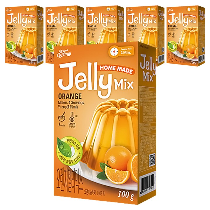 브레드가든 오렌지젤리믹스 젤리만들기, 100g, 6개