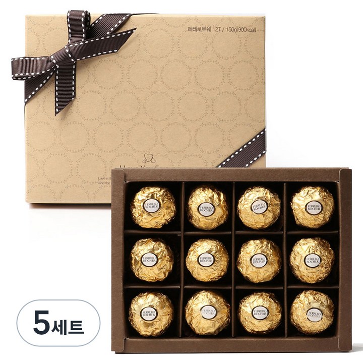 페레로로쉐 초콜릿 선물세트 T12, 150g, 5세트