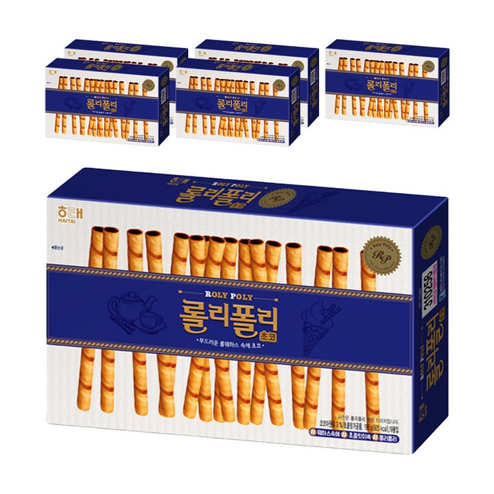 해태제과 롤리폴리 초코, 196g, 6개
