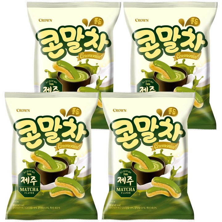 크라운 콘말차, 66g, 4개