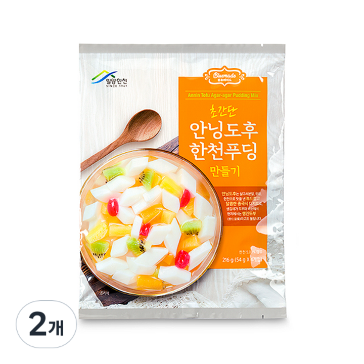 밀양한천 안닝도후 한천푸딩 만들기 4개입, 216g, 2개