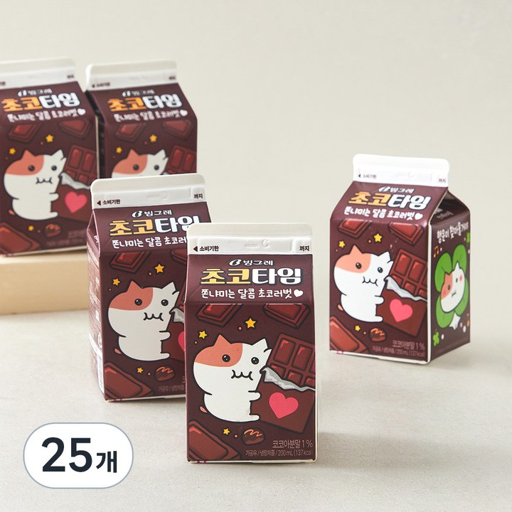 빙그레 초코타임, 25개, 200ml