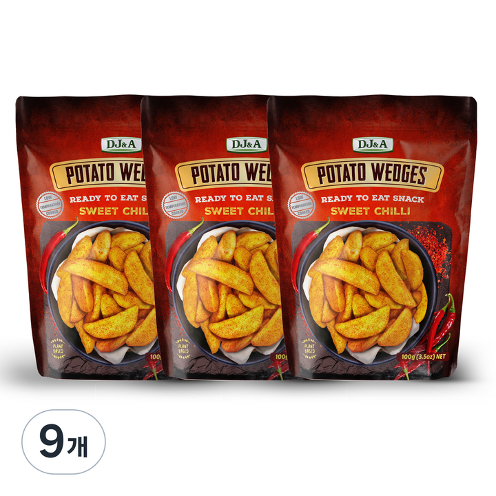디제이앤에이 포테이토 웨지 스위트칠리, 100g, 9개