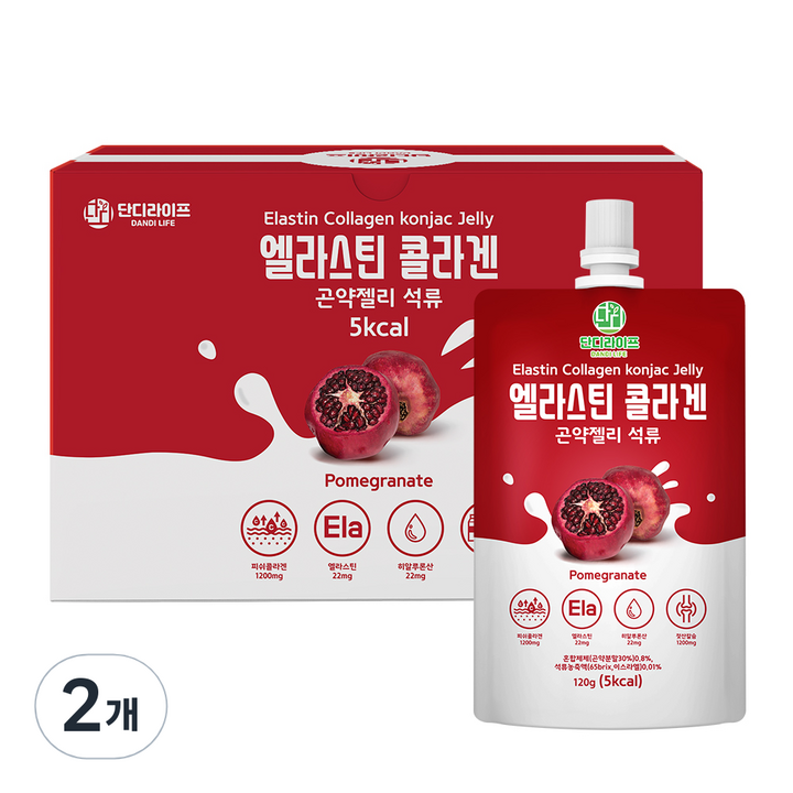 단디라이프 엘라스틴 콜라겐 곤약젤리 석류맛 10개입, 840g, 2개