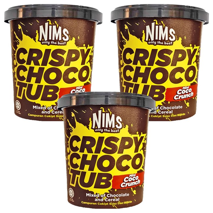 NIMS 크리스피 초코컵 코코크런치 패밀리컵, 3개, 250g