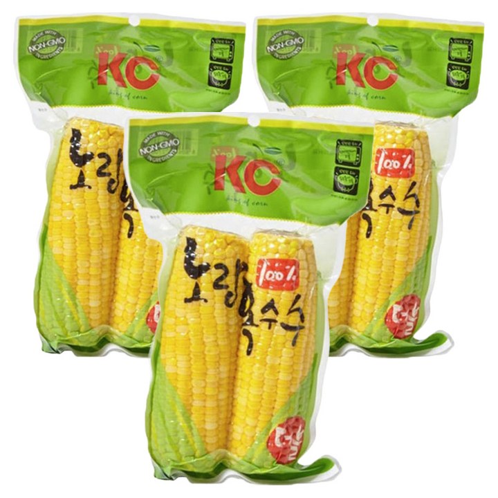 킹오브콘 노랑옥수수 2p, 500g, 3개