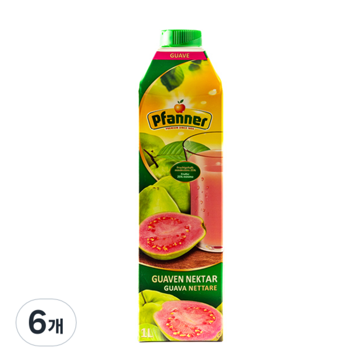 파너 구아바 음료, 1L, 6개