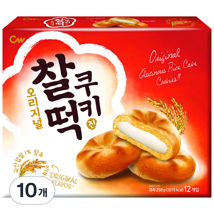 청우식품 찰떡쿠키 오리지널, 258g, 10개