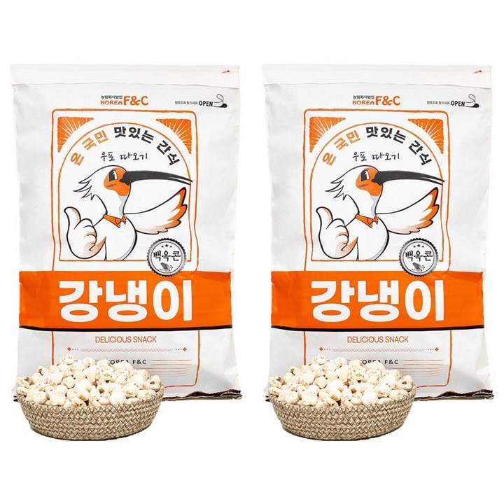 우포따오기 백옥콘 포대 강냉이, 1kg, 2개