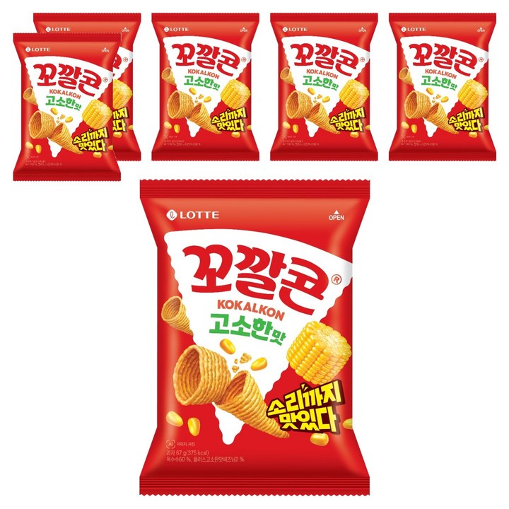 꼬깔콘 고소한맛, 67g, 6개
