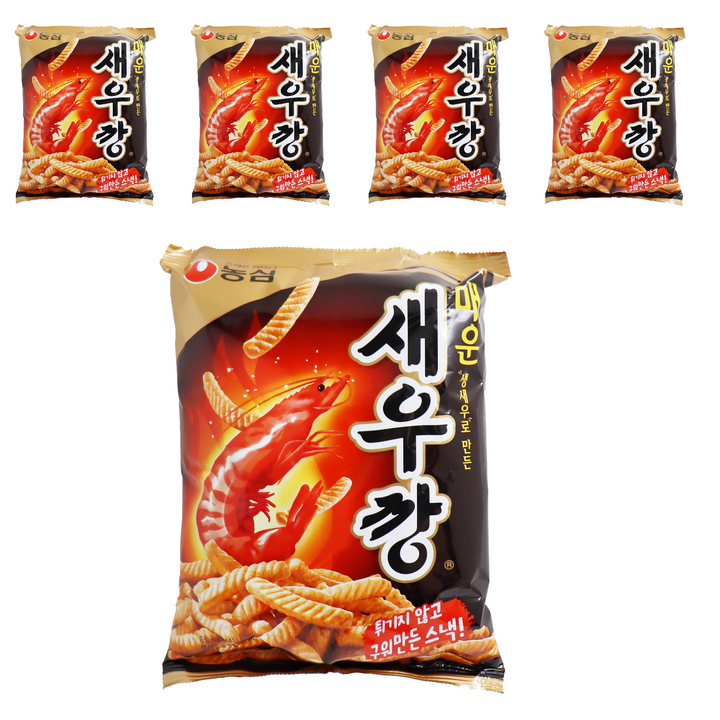 새우깡 매운새우깡, 90g, 5개