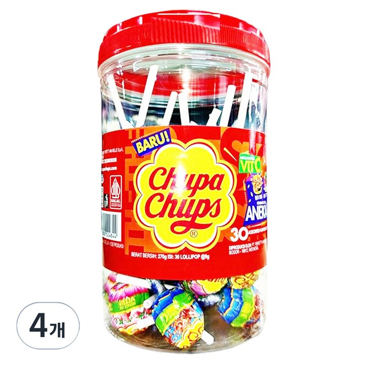 츄파춥스 레드 30p, 270g, 4개