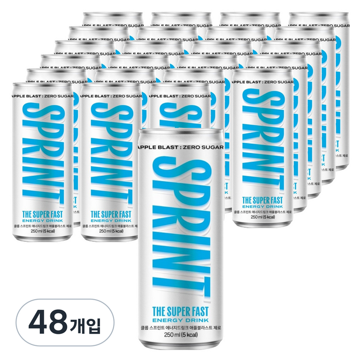 클룹 스프린트 에너지드링크 애플블라스트 제로, 48개입, 250ml