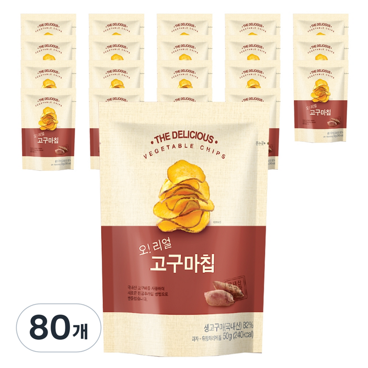 오리얼 고구마칩, 50g, 80개
