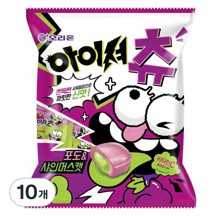 오리온 아이셔츄 포도&샤인머스캣, 193.5g, 10개