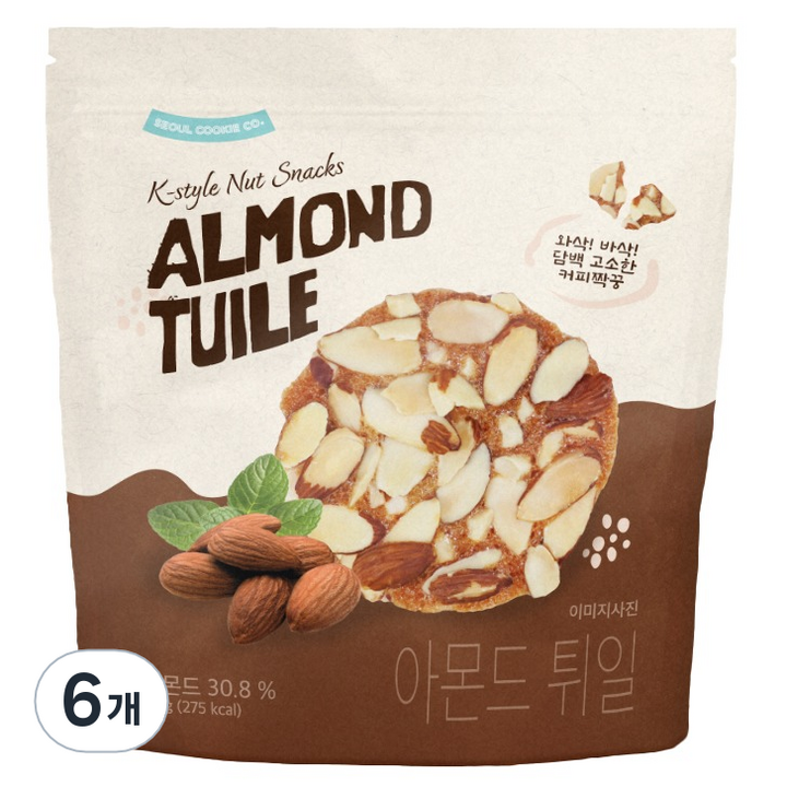 서울쿠키 아몬드 튀일, 6개, 54g